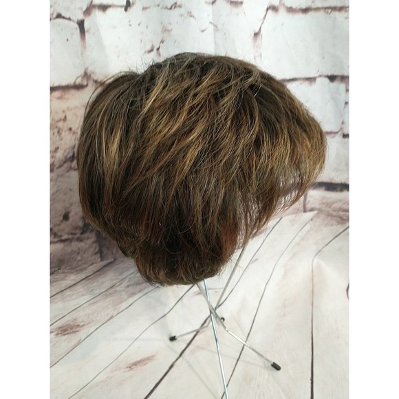 Brunette brown Auburn Red Shag short hair modacrylic Wig Nature Blend - Picture 1 of 5